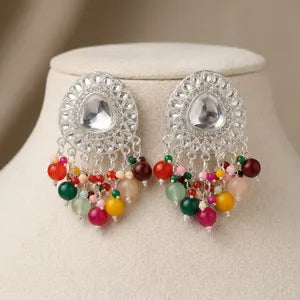 EliteKartz Premium Kundan Pearl Chandbali Earrings for Women & Girls | Traditional Ethnic Dangle Earrings | Gold Plated Wedding Party Wear Jewellery